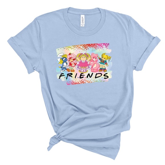 Friends 80’s Cartoon Custom T-Shirt - Picture 4 of 6